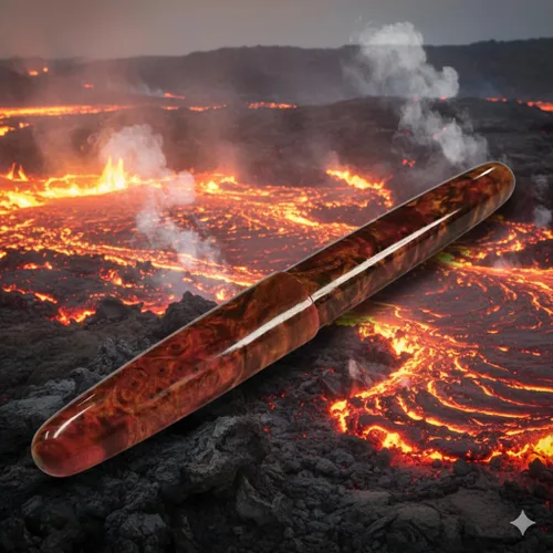 Vista 4 de Pluma estilográfica de madera estabilizada de lujo, barril de madera natural y resina hecha a mano, bolígrafo de escritura de punta fina