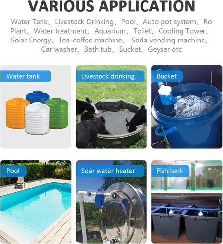 Vista 5 de Válvula de flotador Válvula de control de nivel de agua automática macho de entrada lateral lateral para tanque de agua