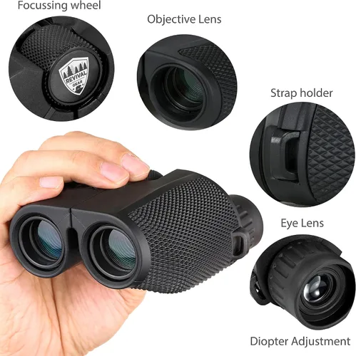 Vista 3 de E Tronic Edge Prismáticos para adultos – Profesional para la observación de aves, caza, senderismo y viajes – Compacto para hombres y mujeres