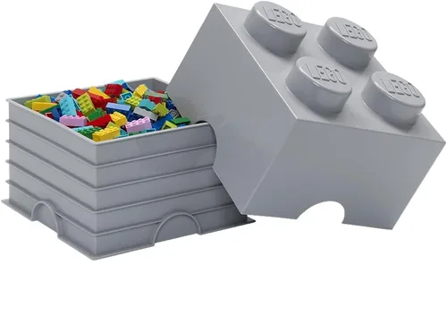 Vista 2 de Lego Caja de Almacenamiento Brick 4 DIF Gris Piedra