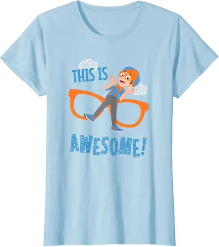 Vista 19 de Blippi This is Awesome Glasses - Camiseta talla S Azul Pastel