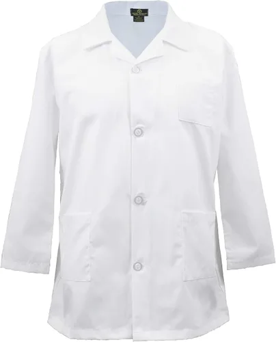 Vista 3 de Natural Uniforms Abrigo de laboratorio unisex para niños, tela suave, paquete múltiple