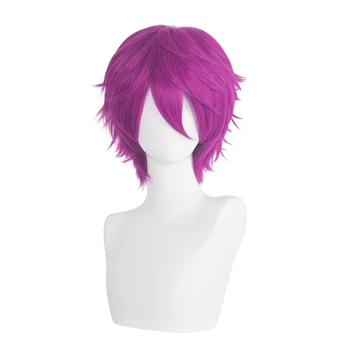 Vista 25 de COSPLAZA Peluca corta negra para cosplay con puntas esponjosas, resistente al calor, pelo sintético para emo Negro