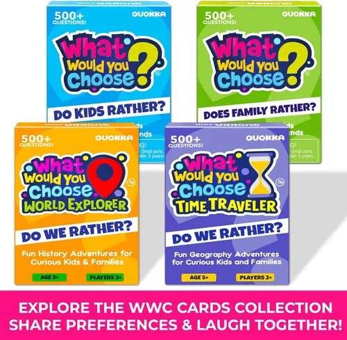 Vista 7 de QUOKKA Juego de Mesa para Niños de 8-12 Años - Edición Original - Juego de Cartas Familiar para Niños de 5-8 Años - ¿Qué Eligirías? ¿Prefieren