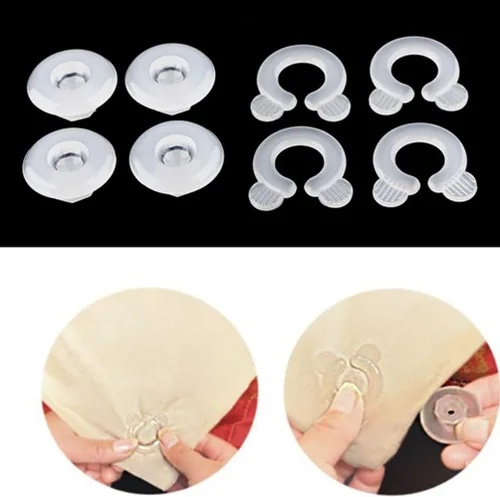 Vista 4 de ULTNICE Juego de 4 clips ajustables para sábanas de cama, sujetadores de sábanas para colchones ajustados y planos, accesorios de ropa de cama