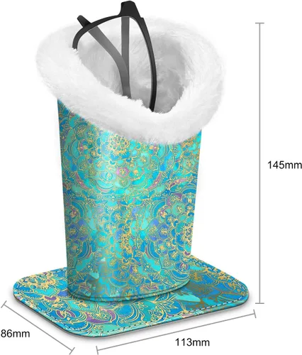 Vista 32 de Fintie Soporte para anteojos forrado de felpa con base magnética, estuche de cuero vegano prémium para lentes
