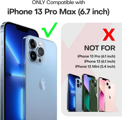 Vista 2 de TAURI Funda para iPhone 13 Pro Max, [no amarillenta] [protección contra caídas de grado militar] Funda a prueba de golpes para iPhone 13 Pro Max
