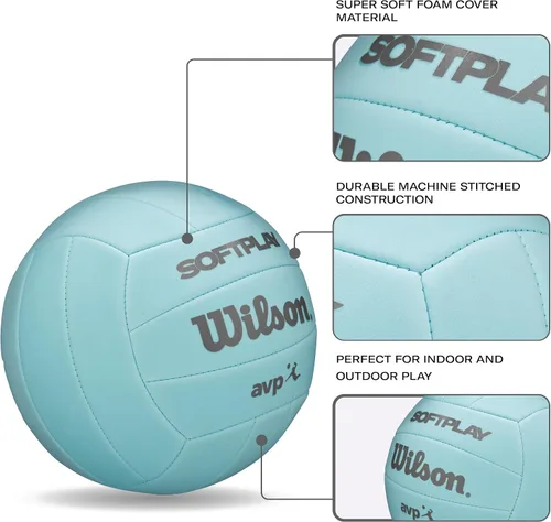 Vista 3 de WILSON 2025 AVP Soft Play Volleyballs Azul