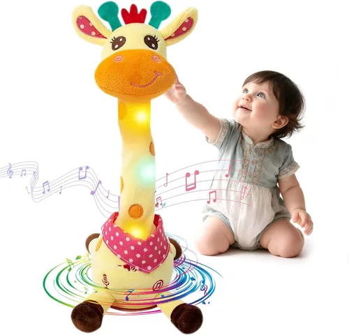 Vista 16 de LUKETURE Peluche de nutria respiratoria con movimiento rítmico, luz nocturna suave y ruido blanco, compañero de peluche calmante para relajación