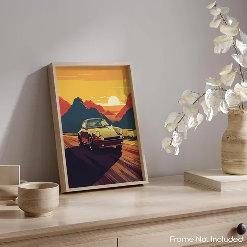Vista 5 de Inspirational Wall Art Co. - Innovación Porsche 911 2023 - Carteles de coche para habitación de niños - Decoración de pared del automóvil