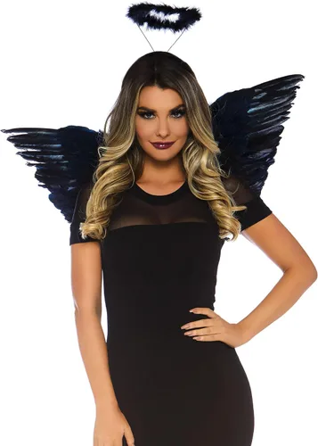 Vista 2 de Leg Avenue – Disfraz de ángel para mujer, con accesorios
