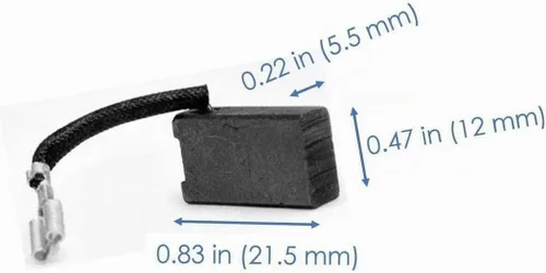 Vista 2 de Paquete de 4 cepillos de carbono de precisión 381028-08 381028-02 para sierras circulares e ingletadoras DeWalt - Compatible con DW703, DW708