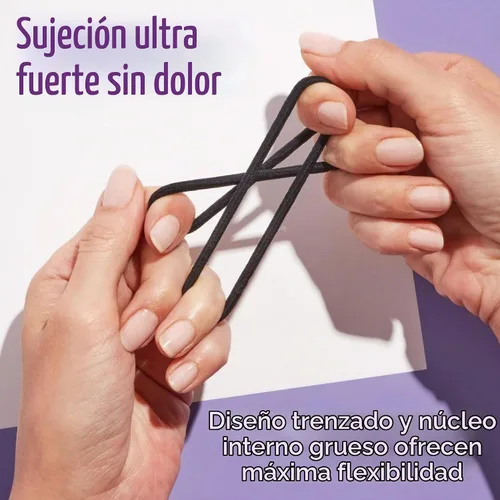 Vista 8 de Goody Ouchless - Lazos elásticos para el cabello, 30 unidades, color negro