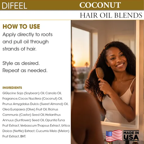 Vista 8 de Difeel Aceite de coco acondicionador profundo para el cabello, 7.1 onzas (paquete de 3)
