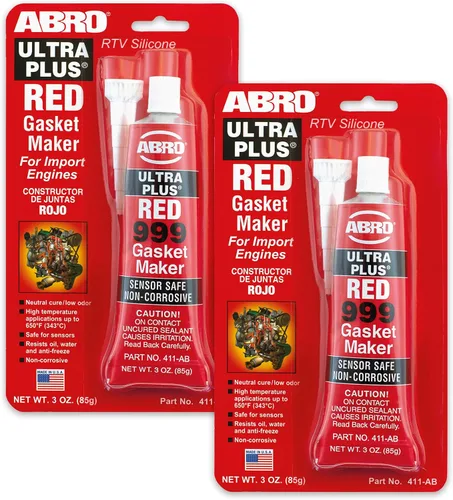Vista 11 de ABRO Ultra Plus 999 RTV Sellador de silicona y fabricante de juntas, para motores de importación, seguro para sensores, no corrosivo, sellador