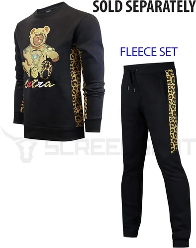 Vista 5 de SCREENSHOT APPLIQUE F11966 Premium Fleece Streetwear Chenille EMB Crew Neck Sweatshirt - Classic Fit