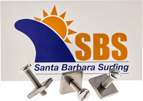 Vista 5 de SBS - Tornillo y placa de aleta Longboard de acero inoxidable - Paquete de 3