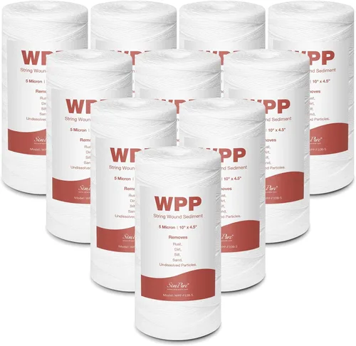Vista 11 de SimPure - Cartucho de filtro de agua para sedimentos y heridas de 5 micras, 20 x 4.5 pulgadas, repuesto para agua de pozo de sedimentos para toda