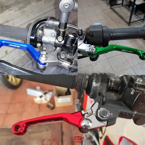 Vista 4 de Para Yamaha XTZ125 XTZ 125 2003-2016 Motocross Palancas de embrague de freno de motocicleta Palanca de pivote de motocicleta Palanca plegable