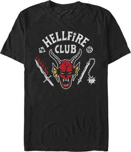 Vista 2 de Stranger Things Camiseta Hellfire Cut Big & Tall para hombre