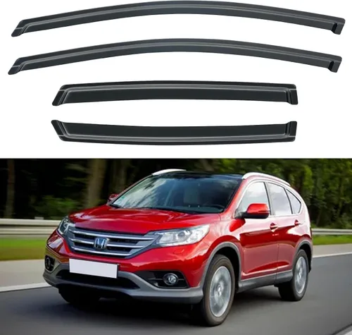 Vista 39 de YQAUTEC - Viseras para ventana, protectores contra la lluvia, compatibles con Subaru WRX 2015-2021, deflectores de viento para ventanas, viseras