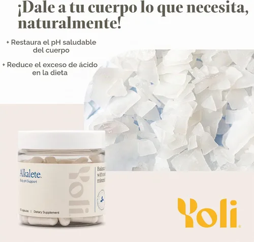 Vista 2 de Yoli Alkalete Suplemento de calcio y magnesio, equilibrio de pH, 60