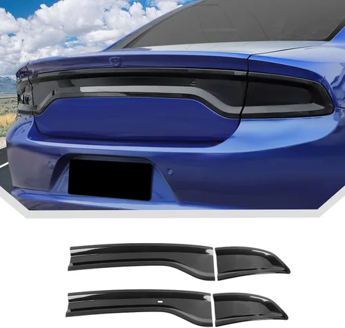 Vista 8 de JeCar Cubierta de luz trasera ahumada luz trasera para 2011 2012 2013 2014 Dodge Charger Accesorios exteriores