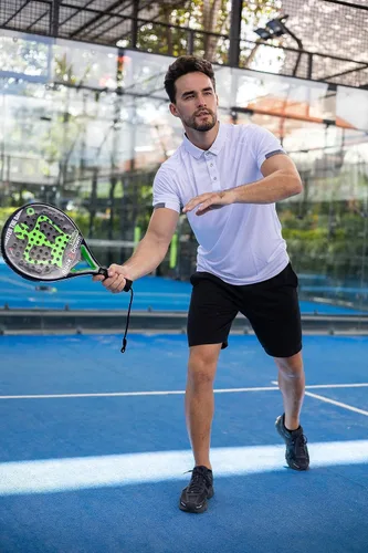 Vista 2 de HUAKANG Paquete de 3 camisas polo para hombre, de manga corta, deportivas, golf, tenis, secado rápido, para entrenamiento atlético