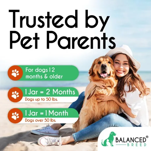 Vista 6 de Balanced Breed Suplementos de vitaminas para perros todo en 1 fabricados en Estados Unidos aprobados por veterinarios y farmacéuticos, probióticos
