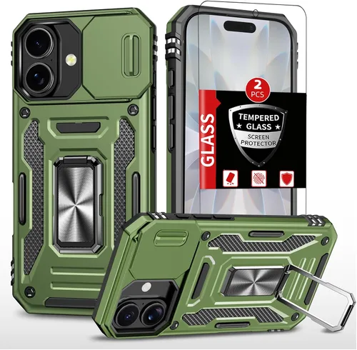 Vista 39 de Funda para iPhone 12 Pro Max con 2 protectores de pantalla, cubierta deslizante integrada para cámara para 12Pro Max, funda para teléfono