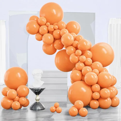 Vista 80 de PartyWoo - Globos de color nude, 140 unidades, color albaricoque, estilo bohemio, otoño, diferentes tamaños Albaricoque-f05
