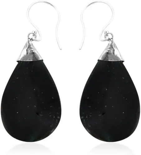 Vista 4 de Shop LC 925 Sterling Silver Abalone Shell Dangle Earrings for Women S11 - Abulón de 1 cara