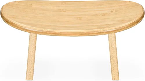 Vista 7 de Navaris Taburete de meditación de bambú, banco para meditación, yoga, práctica, asiento ergonómico en ángulo con bordes redondos para posturas
