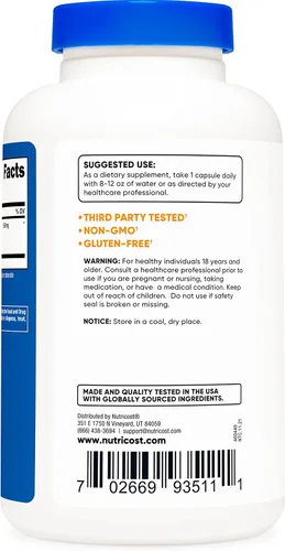 Vista 3 de Nutricost Extracto de raíz de jengibre 550 mg, 240 cápsulas (2 botellas)