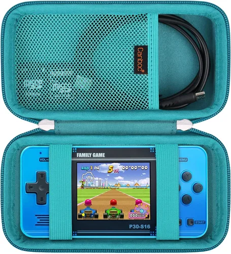 Vista 7 de Canboc Carrying Case for WELLST·G Handheld Game -Preloaded 220 Retro Video Games/ My Arcade Atari Pocket Player Pro Game Console, Mesh Pocket fits
