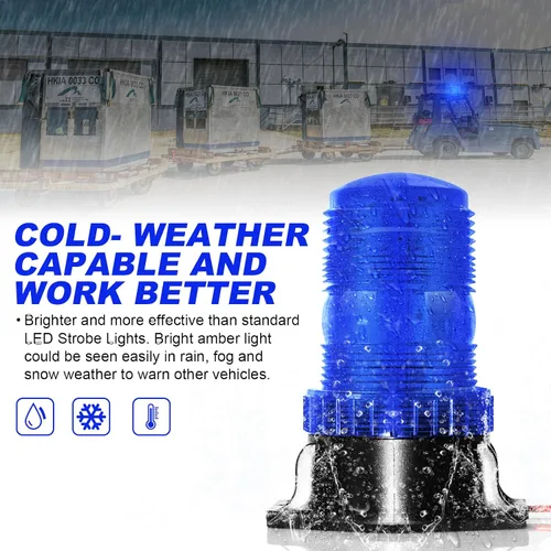 Vista 4 de eTzone 30 luces LED para carretilla elevadora, luces estroboscópicas azules de emergencia 360 luces intermitentes de advertencia 30 W DC10-110