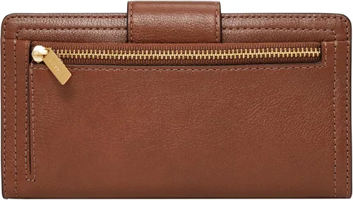 Vista 3 de Fossil Women's Logan Leather Wallet RFID Blocking Tab Clutch, Black (Model SL7830001)