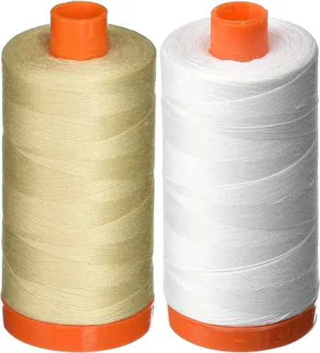 Vista 11 de Aurifil Mako 50wt Hilo 2 Carretes Grandes (Aluminio (2615))