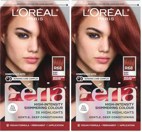 Vista 47 de L'Oreal Paris Feria - Tinte permanente brillante multifacético para el cabello, tinte de alta intensidad para reflejos 3X, 10 negro azabache