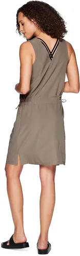Vista 2 de RBX Active - Vestido de tirantes tejido para mujer, de secado rápido, sin mangas, con bolsillos, cintura elástica, senderismo, tenis, golf