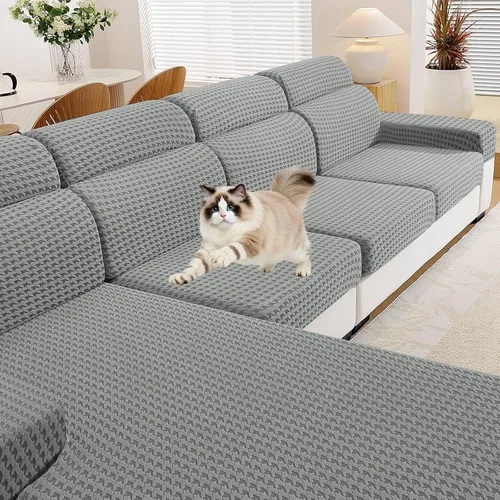 Vista 19 de MAXIJIN Fundas de cojín elásticas de terciopelo para sofá, funda de cojín suave de repuesto para sofá de dos plazas, protector de asiento