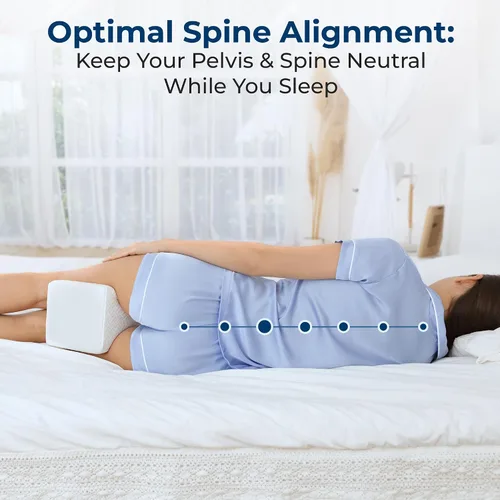 Vista 5 de Elevon Almohada ortopédica de espuma viscoelástica con diseño ergonómico de ranura, almohada de apoyo cervical para aliviar el dolor de cuello