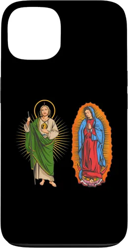 Vista 7 de Funda para iPhone 16 Virgen de Guadalupe con San Judas Tadeo