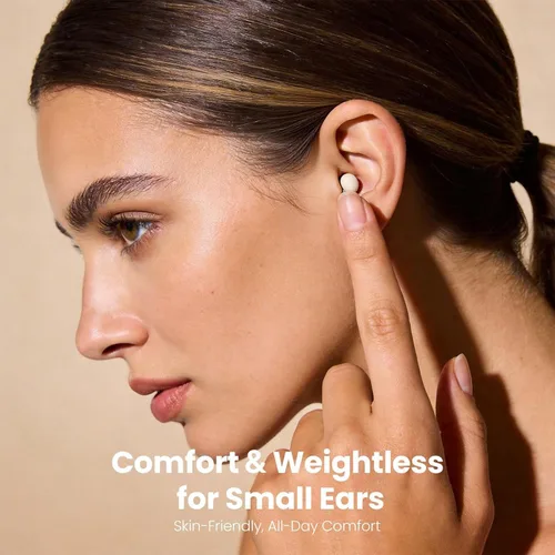 Vista 5 de Xmenha Auriculares inalámbricos Bluetooth invisibles más pequeños - Auriculares mini discretos de bajo perfil, micro, para canales auditivos pequeños