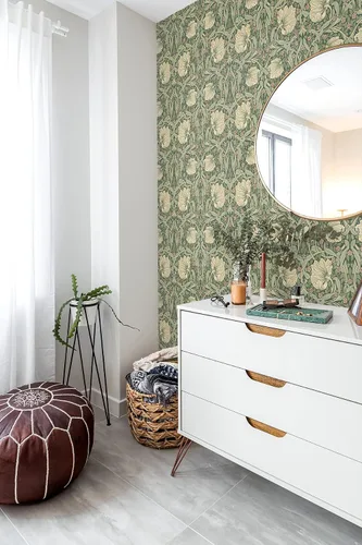 Vista 6 de NextWall - Papel pintado floral de pimpernel de pelar y pegar (Gardenia y Salvia)