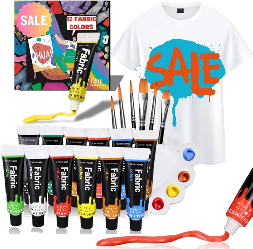 Vista 11 de HUAL Juego de pintura acrílica con 5 pinceles, 24 colores (2.0 fl oz, 2 onzas) para artistas, niños, principiantes y pintores