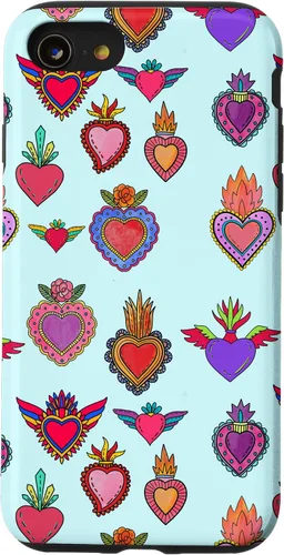 Vista 18 de Latinas Milagros Tin Hearts Phone Case Gift Watercolor Case for iPhone 17
