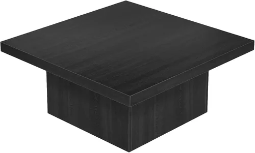Vista 9 de Mesa de centro cuadrada, mesa de madera para sala de estar, mesa central con una mesa grande, 35.4 x 35.4 pulgadas, para espacios pequeños