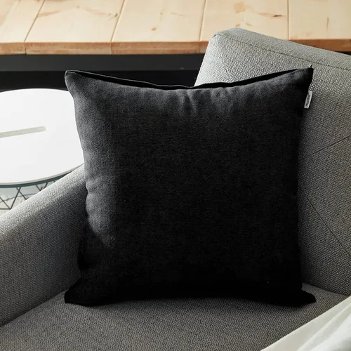 Vista 5 de Top Finel - Fundas de cojín de felpilla suaves para sofá, dormitorio, auto, 2 unidades Gris oscuro