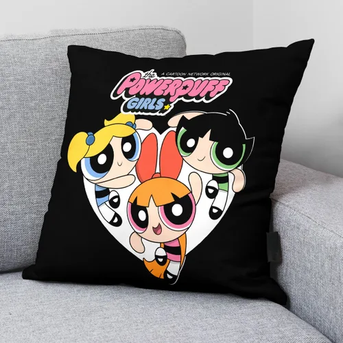 Vista 3 de Funda de cojín Powerpuff Girls Powerpuff B Negro Multicolor 45 x 45 cm